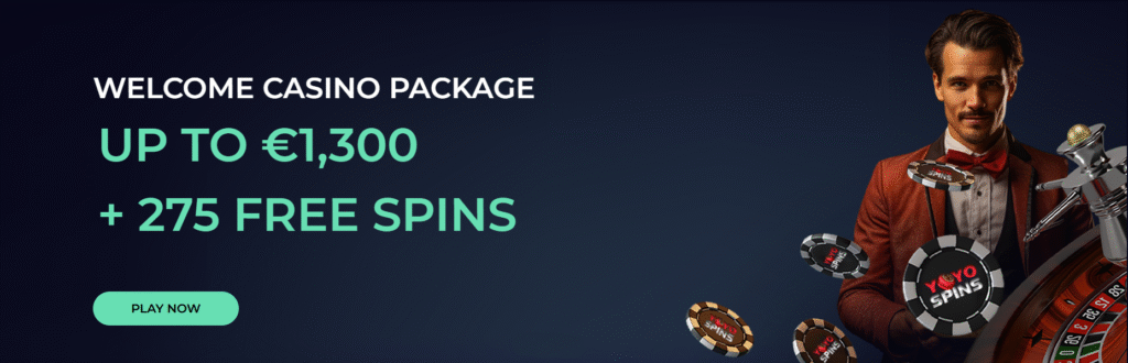 Yoyo Spins Casino Welcome Bonus - 150% up to €500 + 200 Free Spins